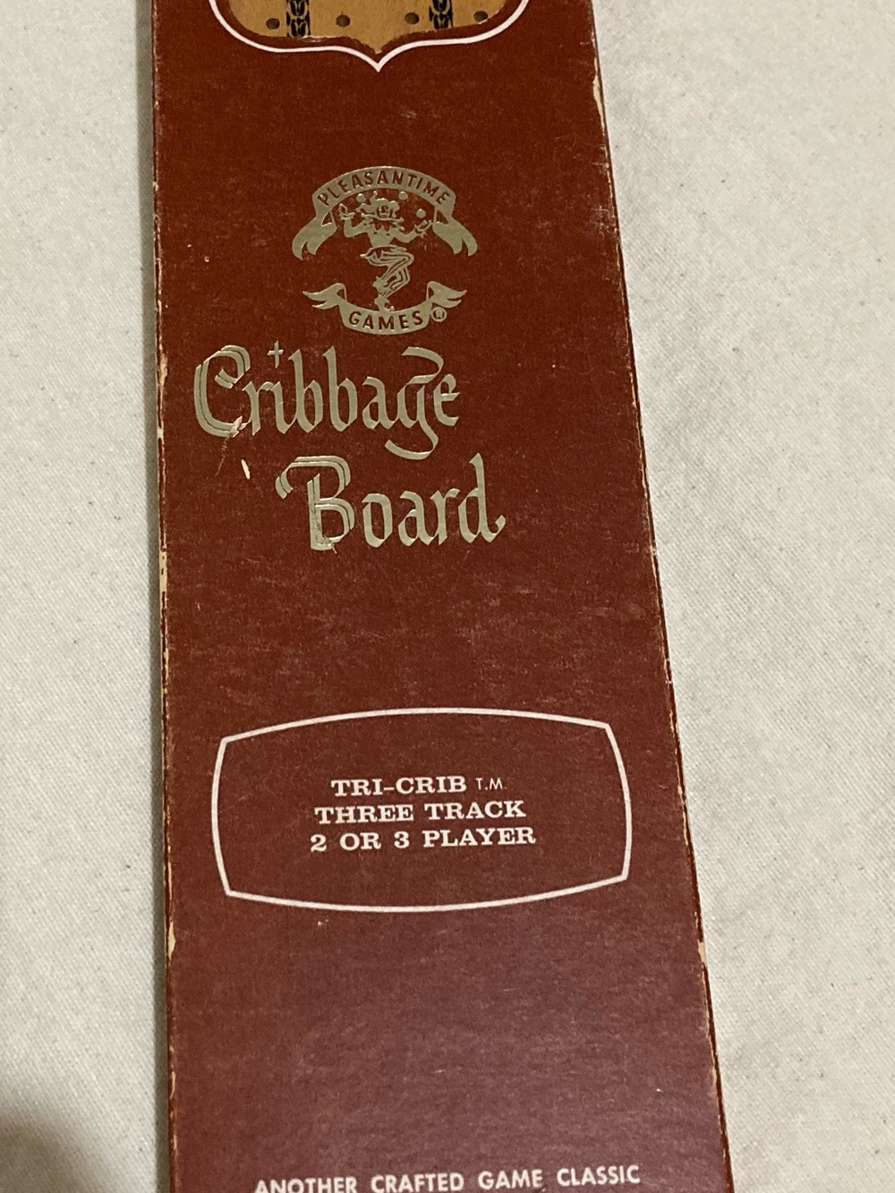 Pleasantime Games Cribbage Board in #706 Pacific Wood